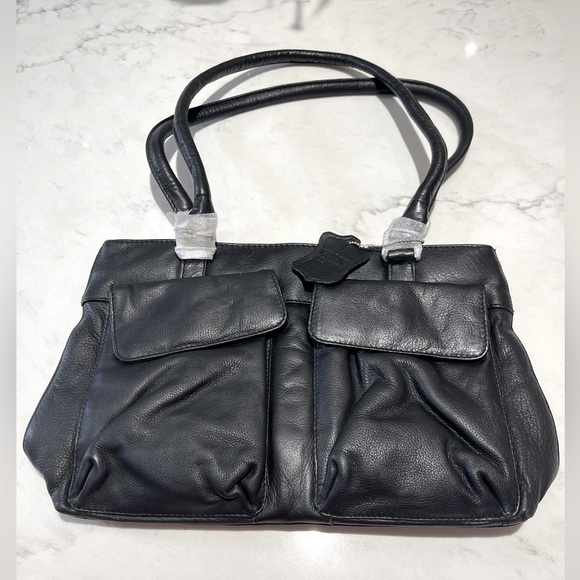 Navy blue leather purse, brand new - Picture 1 of 2